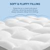 imageBedsure Mattress Topper Queen  Pillow Top Queen Mattress Protector with 821 Inches Deep Pocket 800 GSM Extra Thick Waterproof Bed Pad Fitted Soft Cover Bed for Home Bedroom Hotel  WhiteWhite