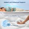 imageBedsure Mattress Topper Queen  Pillow Top Queen Mattress Protector with 821 Inches Deep Pocket 800 GSM Extra Thick Waterproof Bed Pad Fitted Soft Cover Bed for Home Bedroom Hotel  WhiteWhite