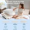 imageBedsure Memory Foam Pillows Queen Size Set of 2 Adjustable Firm Bed Pillows for Sleeping Cooling DualSided Design Rayon Derived from Bamboo Pillowcases for Side Back Stomach Hot SleepersGrey
