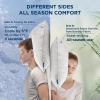 imageBedsure Memory Foam Pillows Queen Size Set of 2 Adjustable Firm Bed Pillows for Sleeping Cooling DualSided Design Rayon Derived from Bamboo Pillowcases for Side Back Stomach Hot SleepersGrey