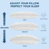 imageBedsure Memory Foam Pillows Queen Size Set of 2 Adjustable Firm Bed Pillows for Sleeping Cooling DualSided Design Rayon Derived from Bamboo Pillowcases for Side Back Stomach Hot SleepersGrey