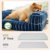 imageBedsure Orthopedic Dog Beds Large Sized Dog Waterproof Memory Foam Pet Bed with Sides NonSlip Bottom and EggCrate Foam Large Pet Couch Sofa with Washable Removable Corduroy Cover CreamBlue