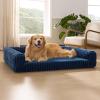 imageBedsure Orthopedic Dog Beds Large Sized Dog Waterproof Memory Foam Pet Bed with Sides NonSlip Bottom and EggCrate Foam Large Pet Couch Sofa with Washable Removable Corduroy Cover CreamBlue