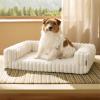 imageBedsure Orthopedic Dog Beds Large Sized Dog Waterproof Memory Foam Pet Bed with Sides NonSlip Bottom and EggCrate Foam Large Pet Couch Sofa with Washable Removable Corduroy Cover CreamCream