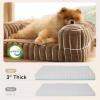 imageBedsure Orthopedic Dog Beds Large Sized Dog Waterproof Memory Foam Pet Bed with Sides NonSlip Bottom and EggCrate Foam Large Pet Couch Sofa with Washable Removable Corduroy Cover CreamBrown