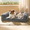 imageBedsure Orthopedic Dog Beds Large Sized Dog Waterproof Memory Foam Pet Bed with Sides NonSlip Bottom and EggCrate Foam Large Pet Couch Sofa with Washable Removable Corduroy Cover CreamGrey