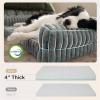 imageBedsure Orthopedic Dog Beds Large Sized Dog Waterproof Memory Foam Pet Bed with Sides NonSlip Bottom and EggCrate Foam Large Pet Couch Sofa with Washable Removable Corduroy Cover CreamGrey