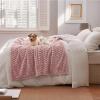 imageBedsure Pink Throw Blanket for Couch  350GSM Soft Cozy Throw Blankets for Bed Home Room Decor GentleSoft Cute Fleece Birthday Gifts for Women Girls 50x60 InchesLight Pink