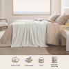imageBedsure Pink Throw Blanket for Couch  350GSM Soft Cozy Throw Blankets for Bed Home Room Decor GentleSoft Cute Fleece Birthday Gifts for Women Girls 50x60 InchesOff White