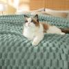 imageBedsure Pink Throw Blanket for Couch  350GSM Soft Cozy Throw Blankets for Bed Home Room Decor GentleSoft Cute Fleece Birthday Gifts for Women Girls 50x60 InchesSage Green