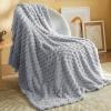 imageBedsure Pink Throw Blanket for Couch  350GSM Soft Cozy Throw Blankets for Bed Home Room Decor GentleSoft Cute Fleece Birthday Gifts for Women Girls 50x60 InchesCloudy Gray
