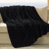 imageBedsure Pink Throw Blanket for Couch  350GSM Soft Cozy Throw Blankets for Bed Home Room Decor GentleSoft Cute Fleece Birthday Gifts for Women Girls 50x60 InchesBlack