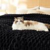 imageBedsure Pink Throw Blanket for Couch  350GSM Soft Cozy Throw Blankets for Bed Home Room Decor GentleSoft Cute Fleece Birthday Gifts for Women Girls 50x60 InchesBlack