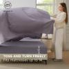imageBedsure Queen Comforter Set  7 Pieces Sage Green Queen Bedding Set for All Seasons Boho Contrasting Design Bed in a Bag with Comforter Sheets Pillowcases ampamp Shams09  LavenderGrayish Purple