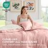 imageBedsure Queen Comforter Set  7 Pieces Sage Green Queen Bedding Set for All Seasons Boho Contrasting Design Bed in a Bag with Comforter Sheets Pillowcases ampamp Shams14  Light PinkIvory