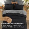 imageBedsure Queen Comforter Set  7 Pieces Sage Green Queen Bedding Set for All Seasons Boho Contrasting Design Bed in a Bag with Comforter Sheets Pillowcases ampamp Shams06  BlackDark Grey