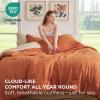 imageBedsure Queen Comforter Set  7 Pieces Sage Green Queen Bedding Set for All Seasons Boho Contrasting Design Bed in a Bag with Comforter Sheets Pillowcases ampamp Shams11  Burnt OrangeWarm Sand