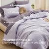imageBedsure Queen Comforter Set  7 Pieces Sage Green Queen Bedding Set for All Seasons Boho Contrasting Design Bed in a Bag with Comforter Sheets Pillowcases ampamp Shams09  LavenderGrayish Purple