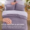 imageBedsure Queen Comforter Set  7 Pieces Sage Green Queen Bedding Set for All Seasons Boho Contrasting Design Bed in a Bag with Comforter Sheets Pillowcases ampamp Shams10  Grayish PurpleLavender