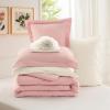imageBedsure Queen Comforter Set  7 Pieces Sage Green Queen Bedding Set for All Seasons Boho Contrasting Design Bed in a Bag with Comforter Sheets Pillowcases ampamp Shams14  Light PinkIvory