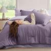 imageBedsure Queen Comforter Set  7 Pieces Sage Green Queen Bedding Set for All Seasons Boho Contrasting Design Bed in a Bag with Comforter Sheets Pillowcases ampamp Shams10  Grayish PurpleLavender