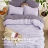 imageBedsure Queen Comforter Set  7 Pieces Sage Green Queen Bedding Set for All Seasons Boho Contrasting Design Bed in a Bag with Comforter Sheets Pillowcases ampamp Shams09  LavenderGrayish Purple