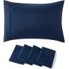 imageBedsure Queen Pillow Cases Set of 2  Dark Grey Double Brushed Microfiber Pillowcases 2 Pack Super Soft Cooling Pillow Case Covers with Envelope Closure Wrinkle Fade and Stain Resistant 20x3011  Navy