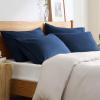 imageBedsure Queen Pillow Cases Set of 2  Dark Grey Double Brushed Microfiber Pillowcases 2 Pack Super Soft Cooling Pillow Case Covers with Envelope Closure Wrinkle Fade and Stain Resistant 20x3011  Navy