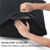 imageBedsure Queen Pillow Cases Set of 2  Dark Grey Double Brushed Microfiber Pillowcases 2 Pack Super Soft Cooling Pillow Case Covers with Envelope Closure Wrinkle Fade and Stain Resistant 20x3003  Black