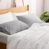 imageBedsure Queen Pillow Cases Set of 2  Dark Grey Double Brushed Microfiber Pillowcases 2 Pack Super Soft Cooling Pillow Case Covers with Envelope Closure Wrinkle Fade and Stain Resistant 20x3018  Silver Grey