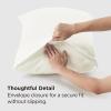 imageBedsure Queen Pillow Cases Set of 2  Dark Grey Double Brushed Microfiber Pillowcases 2 Pack Super Soft Cooling Pillow Case Covers with Envelope Closure Wrinkle Fade and Stain Resistant 20x3012  Ivory