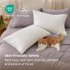 imageBedsure Queen Pillow Cases Set of 2  Dark Grey Double Brushed Microfiber Pillowcases 2 Pack Super Soft Cooling Pillow Case Covers with Envelope Closure Wrinkle Fade and Stain Resistant 20x3012  Ivory