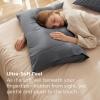 imageBedsure Queen Pillow Cases Set of 2  Dark Grey Double Brushed Microfiber Pillowcases 2 Pack Super Soft Cooling Pillow Case Covers with Envelope Closure Wrinkle Fade and Stain Resistant 20x3001  Dark Grey