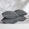 imageBedsure Queen Pillow Cases Set of 2  Dark Grey Double Brushed Microfiber Pillowcases 2 Pack Super Soft Cooling Pillow Case Covers with Envelope Closure Wrinkle Fade and Stain Resistant 20x3001  Dark Grey