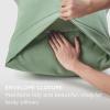imageBedsure Queen Pillow Cases Set of 2  Dark Grey Double Brushed Microfiber Pillowcases 2 Pack Super Soft Cooling Pillow Case Covers with Envelope Closure Wrinkle Fade and Stain Resistant 20x3004  Sage Green