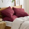 imageBedsure Queen Pillow Cases Set of 2  Dark Grey Double Brushed Microfiber Pillowcases 2 Pack Super Soft Cooling Pillow Case Covers with Envelope Closure Wrinkle Fade and Stain Resistant 20x3005  Burgundy