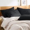 imageBedsure Queen Pillow Cases Set of 2  Dark Grey Double Brushed Microfiber Pillowcases 2 Pack Super Soft Cooling Pillow Case Covers with Envelope Closure Wrinkle Fade and Stain Resistant 20x3003  Black
