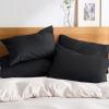 imageBedsure Queen Pillow Cases Set of 2  Dark Grey Double Brushed Microfiber Pillowcases 2 Pack Super Soft Cooling Pillow Case Covers with Envelope Closure Wrinkle Fade and Stain Resistant 20x3003  Black