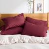 imageBedsure Queen Pillow Cases Set of 2  Dark Grey Double Brushed Microfiber Pillowcases 2 Pack Super Soft Cooling Pillow Case Covers with Envelope Closure Wrinkle Fade and Stain Resistant 20x3005  Burgundy