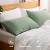imageBedsure Queen Pillow Cases Set of 2  Dark Grey Double Brushed Microfiber Pillowcases 2 Pack Super Soft Cooling Pillow Case Covers with Envelope Closure Wrinkle Fade and Stain Resistant 20x3004  Sage Green