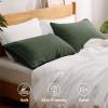 imageBedsure Queen Pillow Cases Set of 2  Dark Grey Double Brushed Microfiber Pillowcases 2 Pack Super Soft Cooling Pillow Case Covers with Envelope Closure Wrinkle Fade and Stain Resistant 20x3015  Olive Green