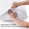 imageBedsure Queen Pillow Cases Set of 2  Dark Grey Double Brushed Microfiber Pillowcases 2 Pack Super Soft Cooling Pillow Case Covers with Envelope Closure Wrinkle Fade and Stain Resistant 20x3002  White
