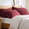 imageBedsure Queen Pillow Cases Set of 2  Dark Grey Double Brushed Microfiber Pillowcases 2 Pack Super Soft Cooling Pillow Case Covers with Envelope Closure Wrinkle Fade and Stain Resistant 20x3005  Burgundy