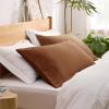 imageBedsure Queen Pillow Cases Set of 2  Dark Grey Double Brushed Microfiber Pillowcases 2 Pack Super Soft Cooling Pillow Case Covers with Envelope Closure Wrinkle Fade and Stain Resistant 20x3016  Brown