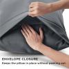 imageBedsure Queen Pillow Cases Set of 2  Dark Grey Double Brushed Microfiber Pillowcases 2 Pack Super Soft Cooling Pillow Case Covers with Envelope Closure Wrinkle Fade and Stain Resistant 20x3018  Silver Grey