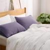 imageBedsure Queen Pillow Cases Set of 2  Dark Grey Double Brushed Microfiber Pillowcases 2 Pack Super Soft Cooling Pillow Case Covers with Envelope Closure Wrinkle Fade and Stain Resistant 20x3010  Grayish Purple