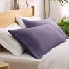 imageBedsure Queen Pillow Cases Set of 2  Dark Grey Double Brushed Microfiber Pillowcases 2 Pack Super Soft Cooling Pillow Case Covers with Envelope Closure Wrinkle Fade and Stain Resistant 20x3010  Grayish Purple