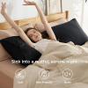 imageBedsure Queen Pillow Cases Set of 2  Dark Grey Double Brushed Microfiber Pillowcases 2 Pack Super Soft Cooling Pillow Case Covers with Envelope Closure Wrinkle Fade and Stain Resistant 20x3003  Black