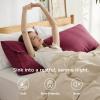 imageBedsure Queen Pillow Cases Set of 2  Dark Grey Double Brushed Microfiber Pillowcases 2 Pack Super Soft Cooling Pillow Case Covers with Envelope Closure Wrinkle Fade and Stain Resistant 20x3005  Burgundy