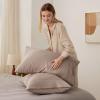 imageBedsure Queen Pillow Cases Set of 2  Dark Grey Double Brushed Microfiber Pillowcases 2 Pack Super Soft Cooling Pillow Case Covers with Envelope Closure Wrinkle Fade and Stain Resistant 20x3006  Khaki
